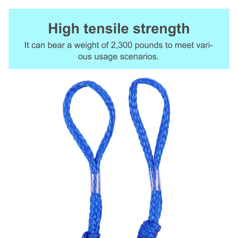 Jranter Bungee Dock Lines - Boat Accessories - 4 Feet Shock Cords Docking Rope Mooring Rope for PWC,Jet ski,Pontoon,Kayak,Canoe,Power Boat,Watercraft (Blue) - Image 3